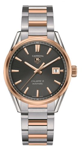 TAG Heuer Carrera Calibre 5 39 Stainless Steel / Rose Gold / Grey / Bracelet